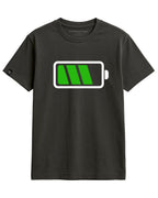 Battery Full ― Herren Akku-voll-T-Shirt – Schwarz