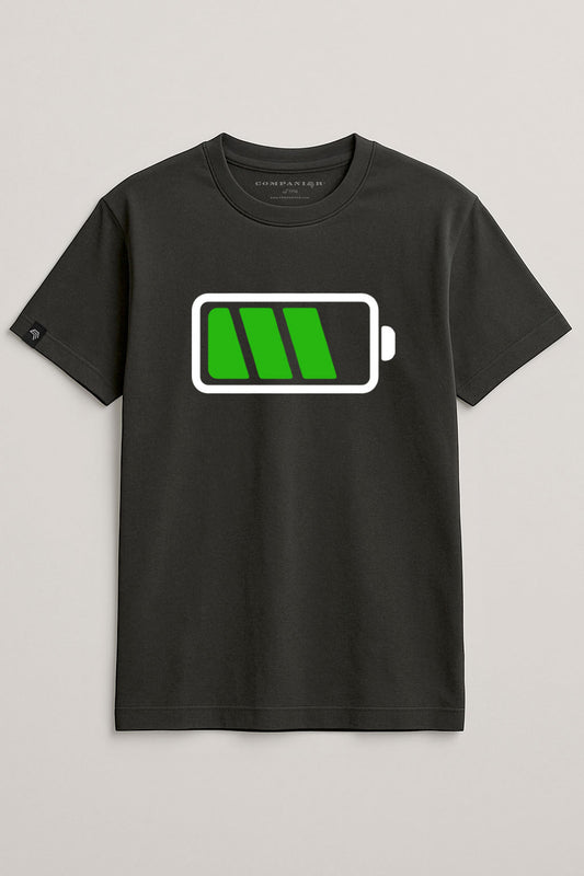 Battery full ― T-Shirt - Schwarz