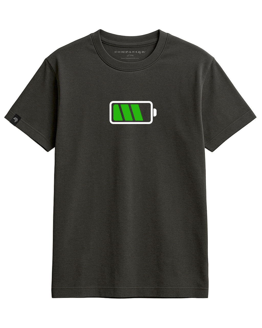 Battery Full ― Herren Akku-voll-T-Shirt – Schwarz