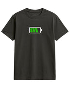 Battery Full ― Herren Akku-voll-T-Shirt – Schwarz