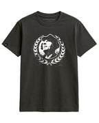 Ährenkranz COMPANIEER ― Herren Unisex Konterfei Logo T-Shirt – Schwarz