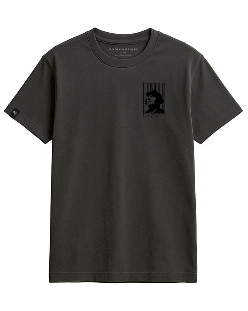 Barcode COMPANIEER — Men's Unisex Counterfeit Logo T-Shirt – Black