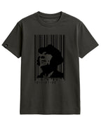 Barcode COMPANIEER ― Herren Unisex Konterfei Logo T-Shirt – Schwarz