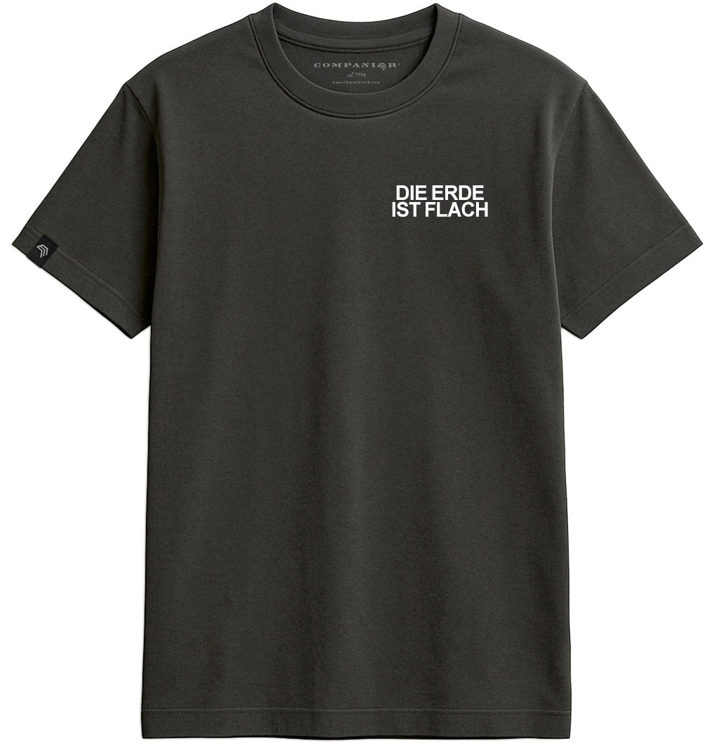The Earth Is Flat – Men's Satire T-Shirt – Black