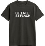 The Earth Is Flat – Men's Satire T-Shirt – Black