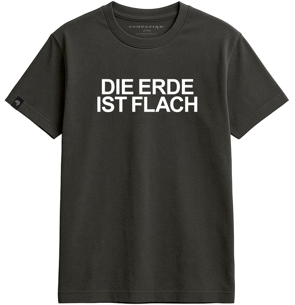 The Earth Is Flat – Men's Satire T-Shirt – Black
