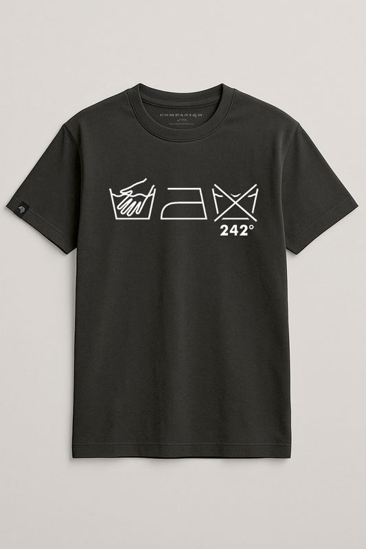 Wash Icons - Dont Wash at 242°C ― T-Shirt - Schwarz
