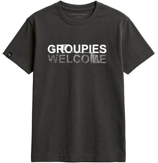 ― % ― Groupies Welcome Men's T-Shirt - Schwarz [L]