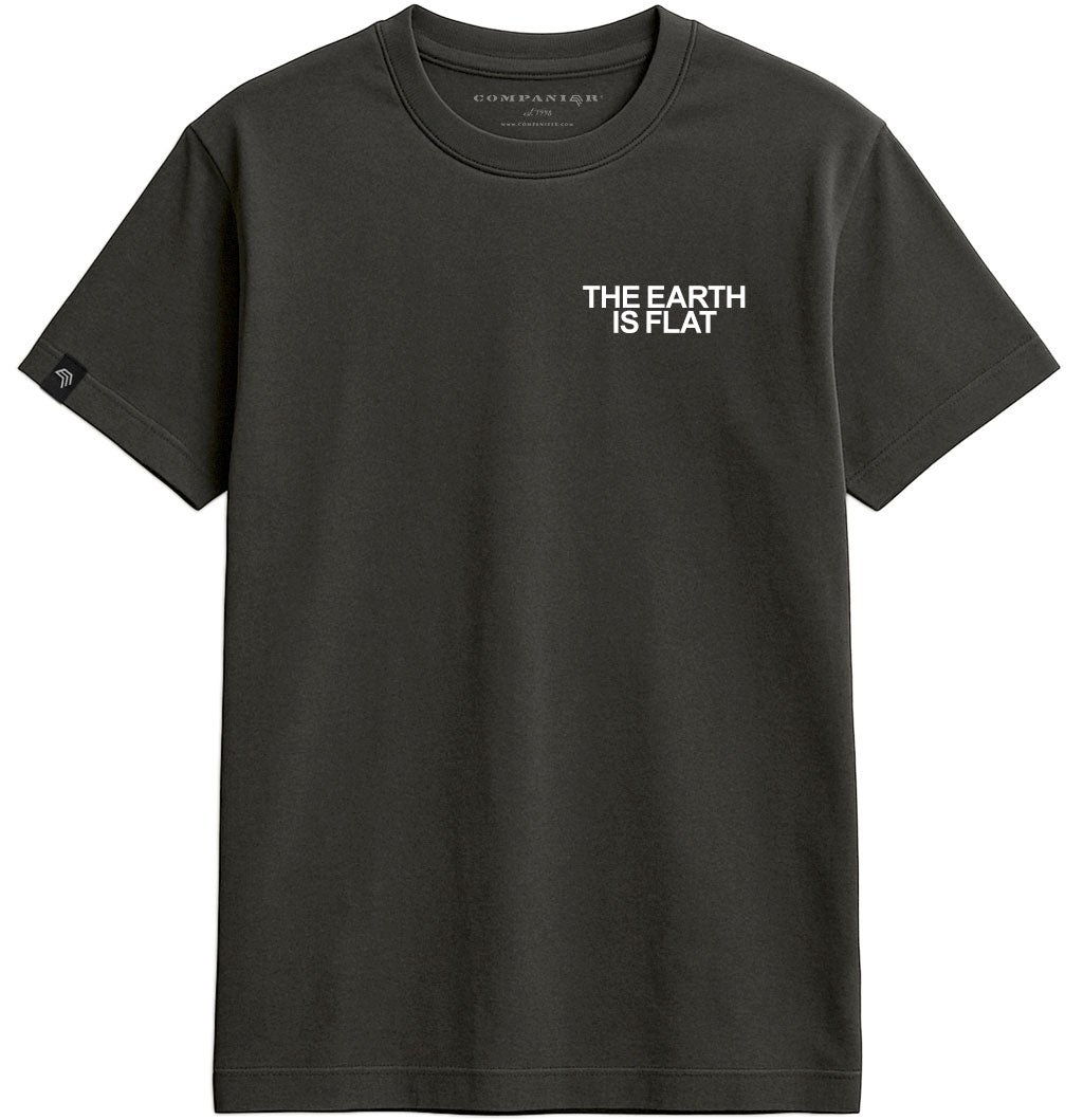 The Earth Is Flat ― Herren Satire T-Shirt – Schwarz