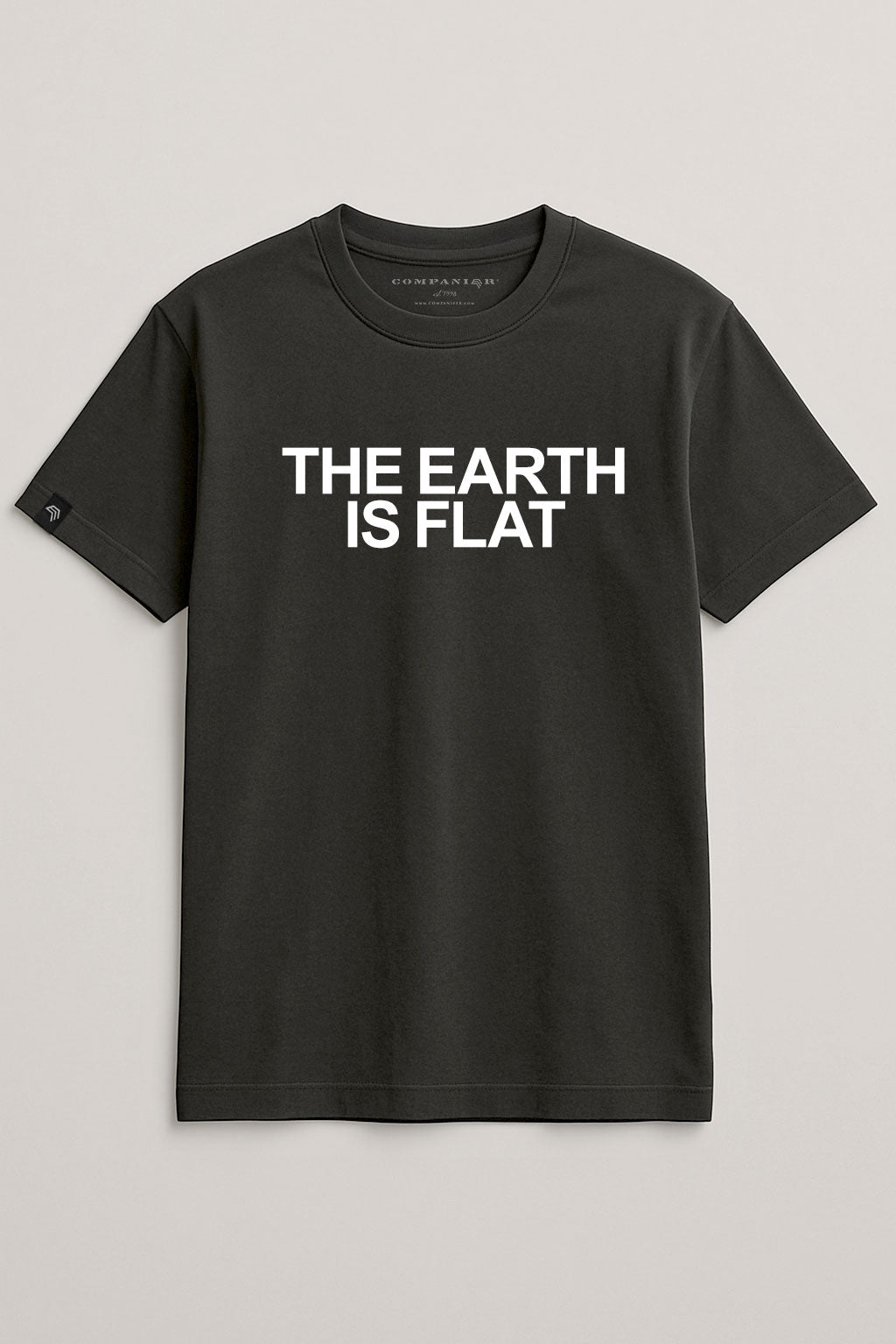 The Earth is flat ― Mens T-Shirt - Schwarz