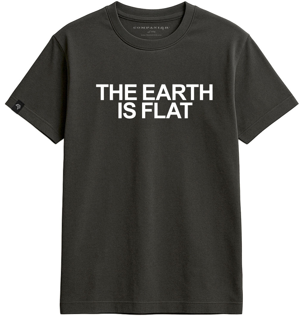 The Earth Is Flat ― Herren Satire T-Shirt – Schwarz