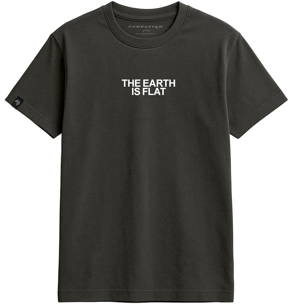 The Earth Is Flat ― Herren Satire T-Shirt – Schwarz
