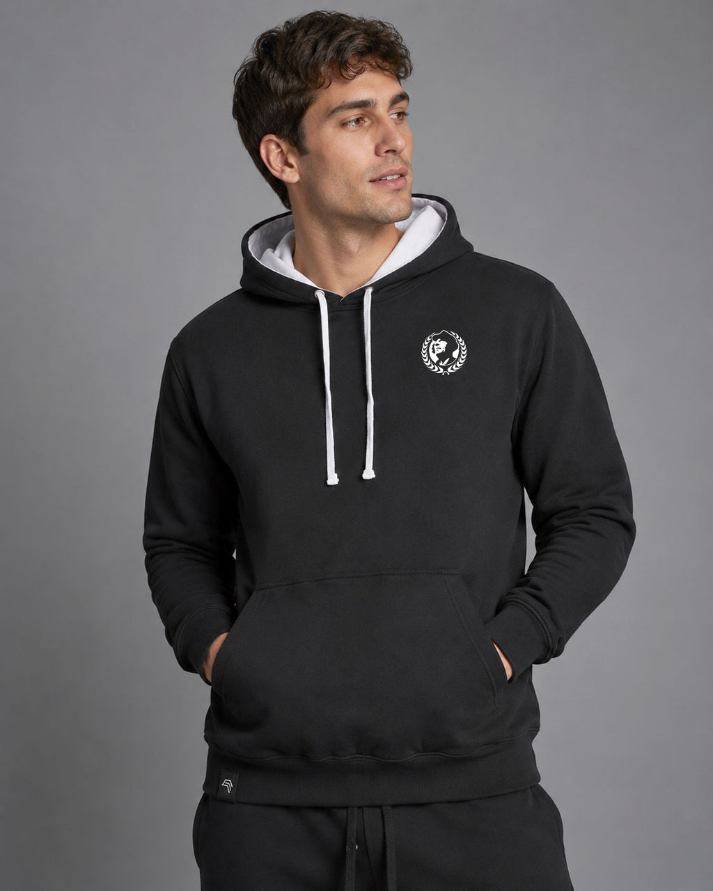 Ährenkranz - Unisex Bi-color Hoodie - Schwarz / Weiß