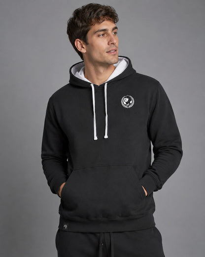 Wreath of Spikes - Unisex Bi-color Hoodie - Black / White
