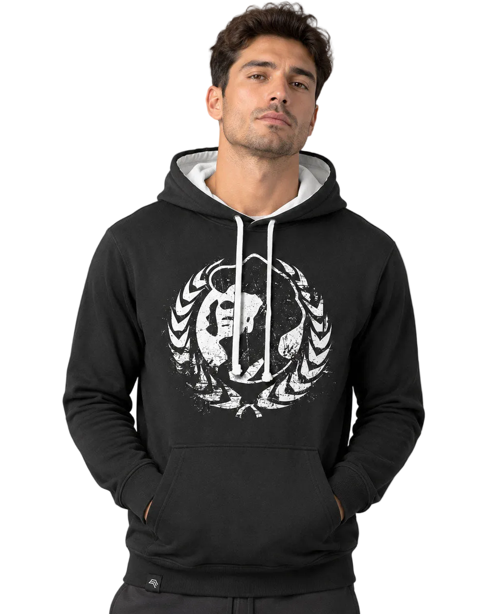 Ährenkranz - Unisex Bi-color Hoodie - Schwarz / Weiß