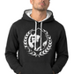 Wreath of Spikes - Unisex Bi-color Hoodie - Black / White