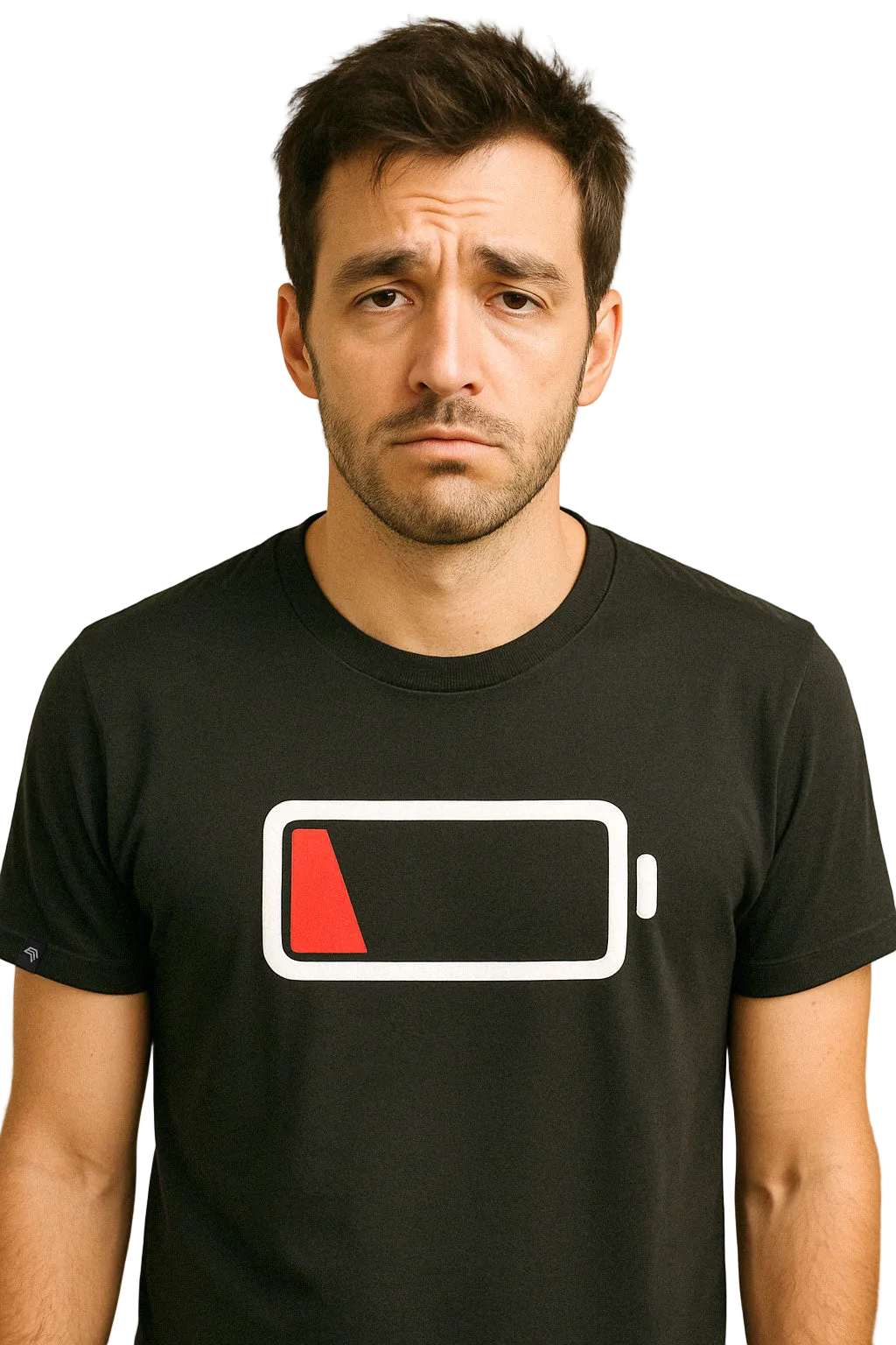 Battery Empty ― Herren Akku leer T-Shirt – Schwarz