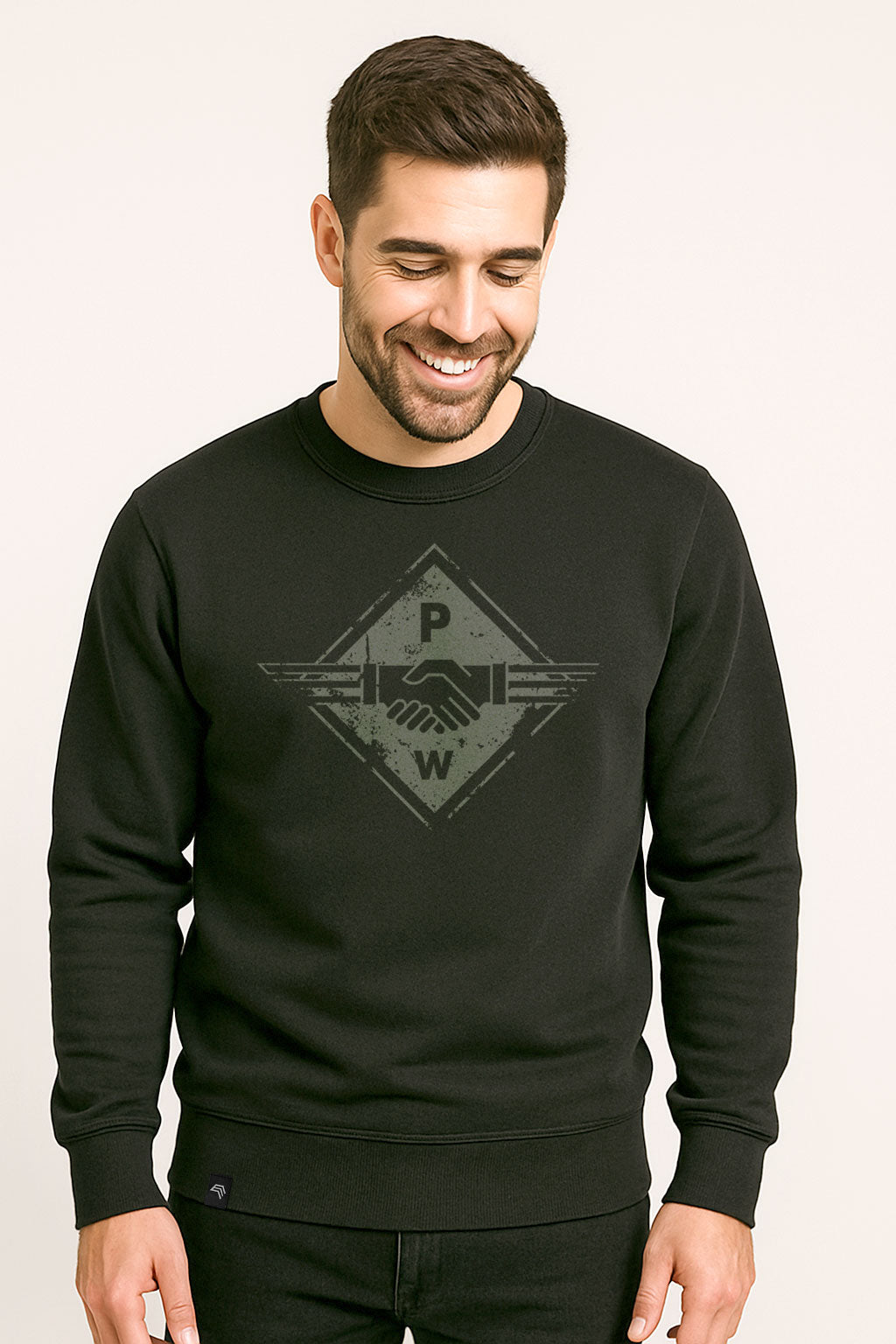 Hands PW ― Unisex Mens Sweatshirt - Schwarz