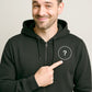 Unisex Mens Zip Hoodie Sweat Jacket - Schwarz - incl. Print