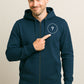 Unisex Mens Zip Hoodie Sweat Jacket - Schwarz - incl. Print