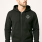 Hands PW ― Unisex Mens Zip Hoodie Sweat Jacket - Schwarz