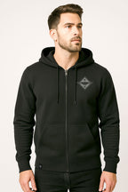 Hands PW - Unisex Men's Zip Hoodie Sweat Jacket - Black