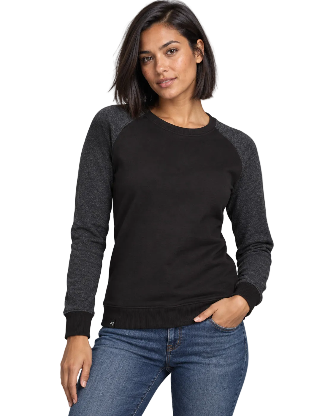 MMT 025Y ― Damen-Sweatshirt, bei dem die Ärmel mitreden