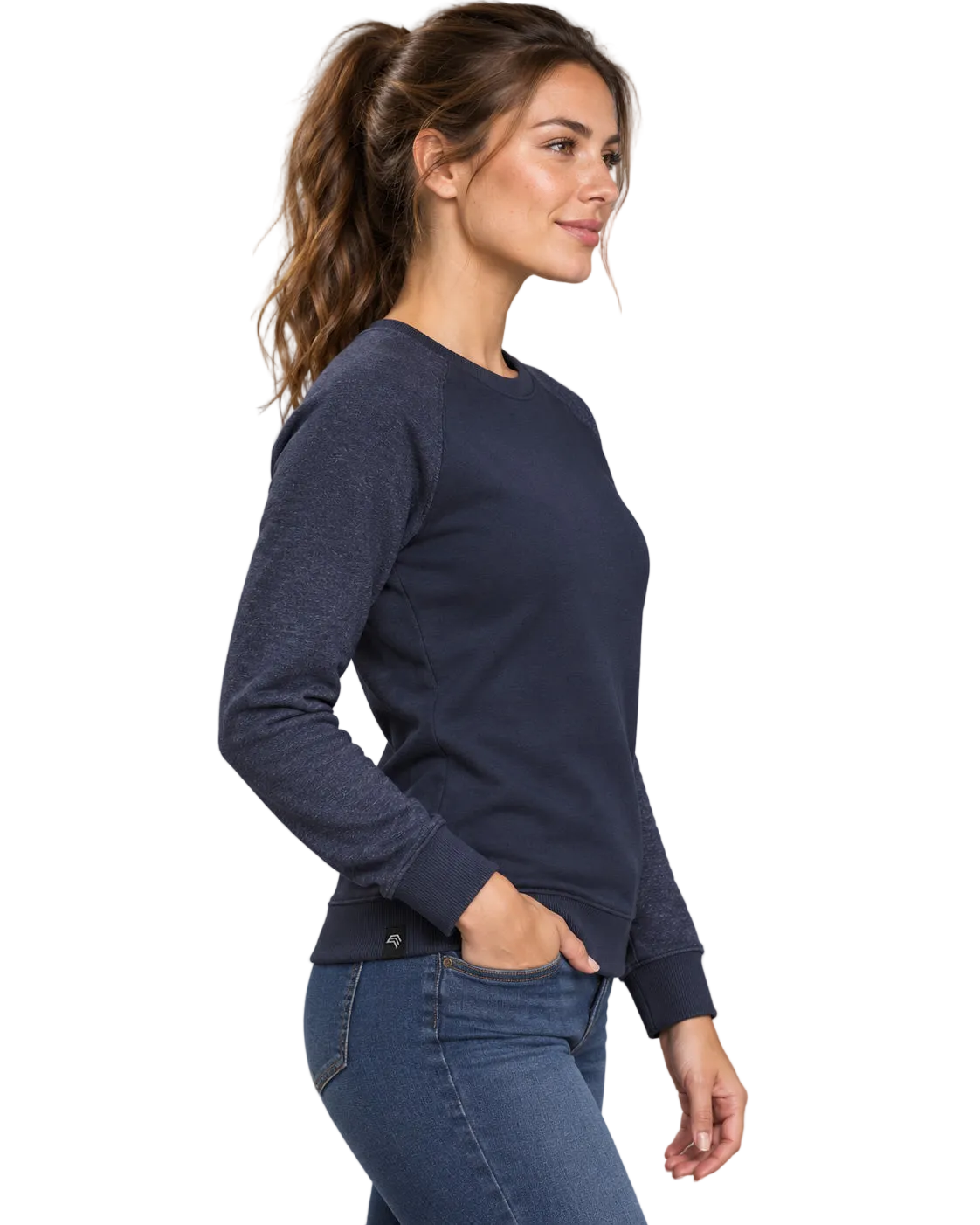 MMT 025Y ― Damen-Sweatshirt, bei dem die Ärmel mitreden