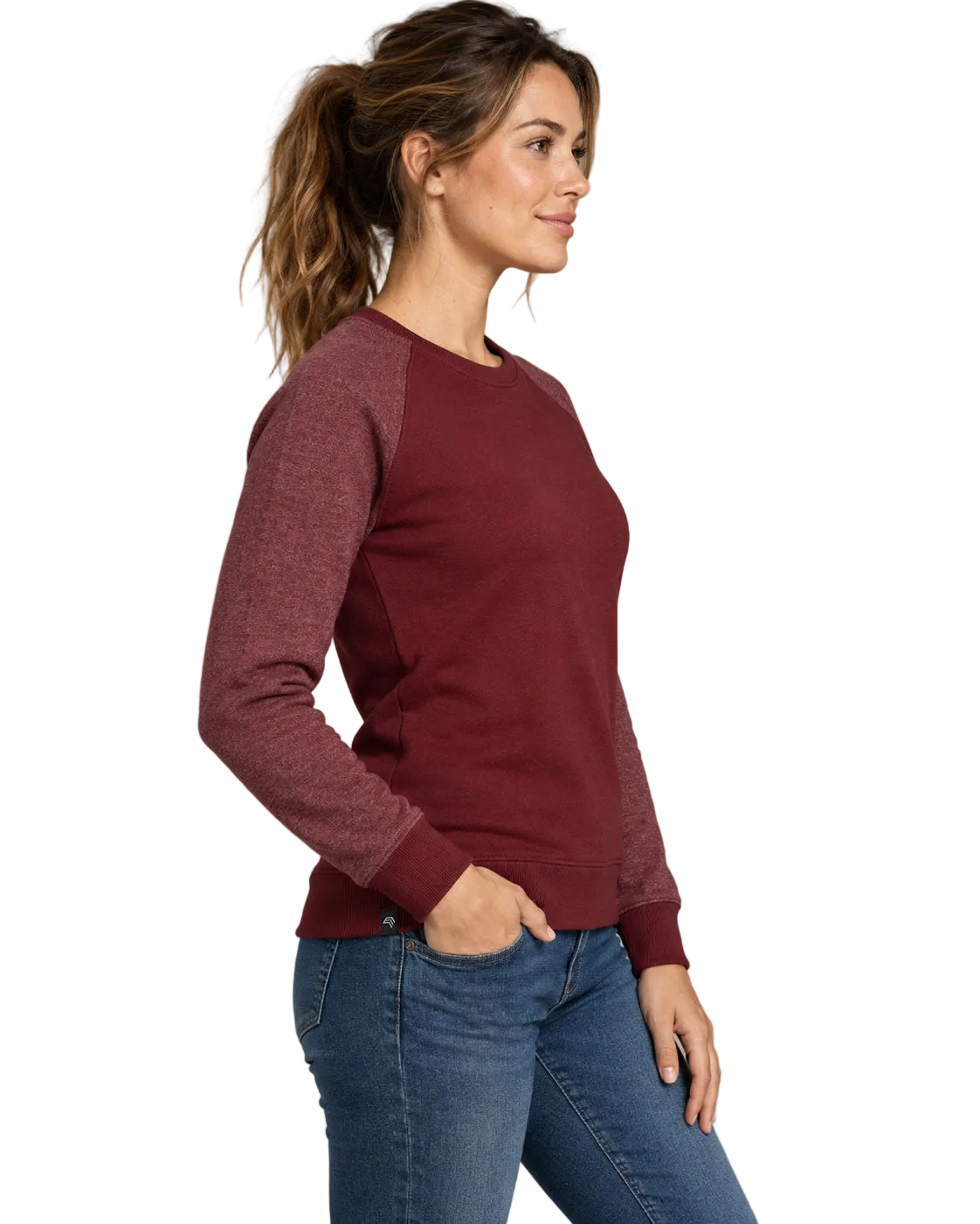 MMT 025Y ― Damen-Sweatshirt, bei dem die Ärmel mitreden