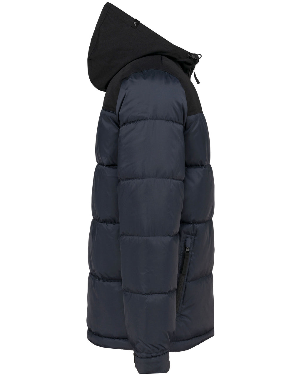 KRB 6163 – Unisex Quilted Parka with Hood - Navy Blue / Black