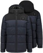 KRB 6163 – Unisex Quilted Parka with Hood - Navy Blue / Black