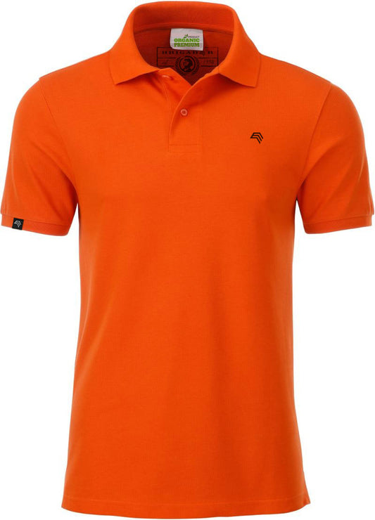 ― % ― JAN 8010/ ― Men's Bio-Baumwolle Polo Shirt - Dark Orange [S]