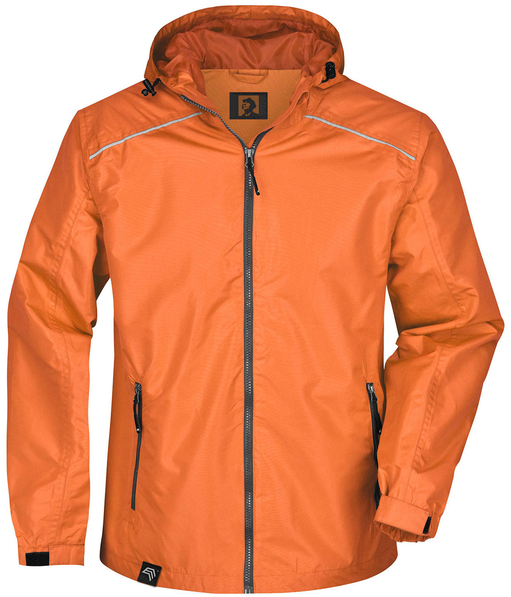 JAN 1118 ― Windbreaker Rain Jacket - Orange / Carbon Gray