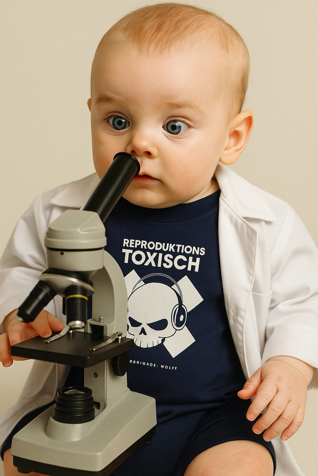― % ― Reproduktionstoxisch Baby T-Shirt Navy Blau