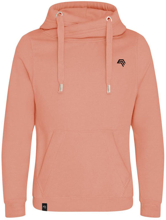 JDS 0021 ― Cross Neck Überkreuz Hoodie - Dusty Pink