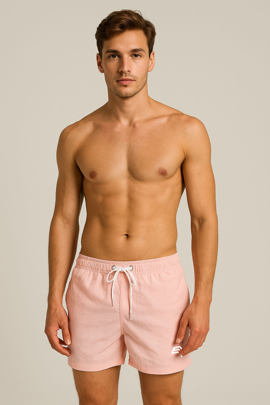BBD 0050 ― Men's Swim Shorts - Soft Pink