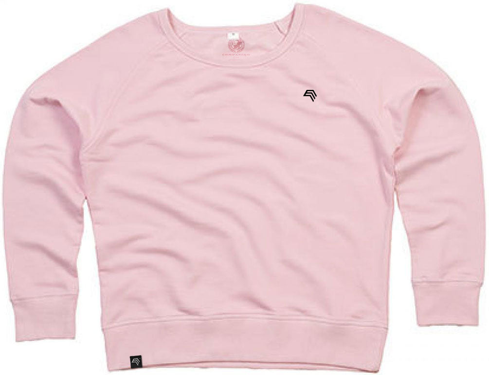 MTS M077 ― Damen Bio-Baumwolle Recycled rPET Raglan Sweatshirt - Soft Pink