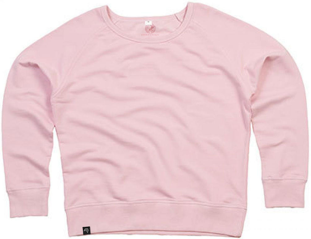 MTS M077 ― Damen Bio-Baumwolle Recycled rPET Raglan Sweatshirt - Soft Pink