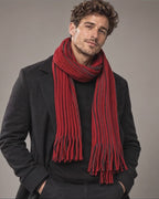 CHB 9798 ― Strickschal mit markantem Zweifarb-Rippdesign
