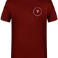 Unisex Mens Basic T-Shirt - Bordeaux Rot Braun - incl. Print