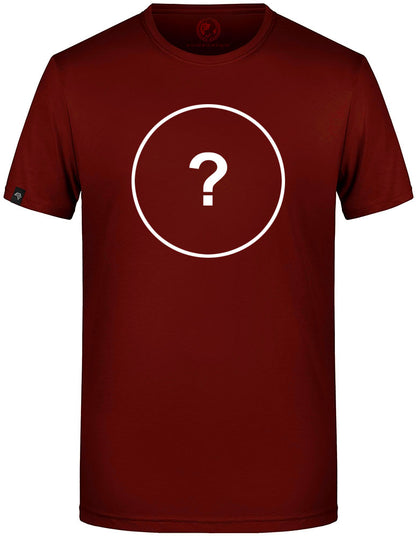 Unisex Mens Basic T-Shirt - Bordeaux Rot Braun - incl. Print