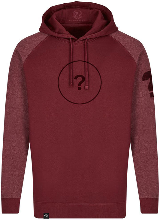 MMT 0611 ― Bi-Color No Pocket Hoodie Sweatshirt - Burgund / Rot Melange