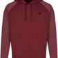 MMT 0611 ― Bi-Color No Pocket Hoodie Sweatshirt - Burgund / Rot Melange