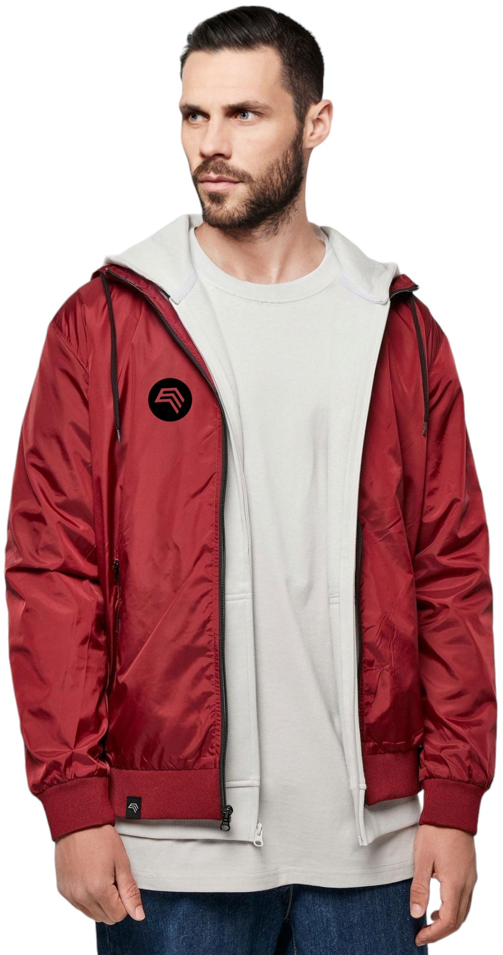 BBD 0016/150/ ― Windrunner Jacket Burgundy Rot Braun Schwarz