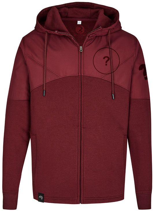 MMT 0910 ― Material-Mix Sweat Jacket - Burgundy Rot