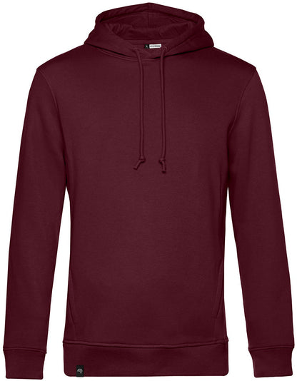 BAC U33B ― Weicher Herren Bio-Baumwolle Hoodie - Burgundy Bordeaux Rot