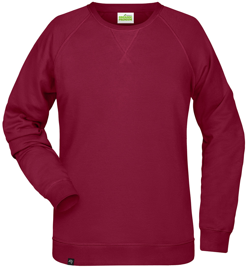 ― % ― JAN 8021/ ― Women's Organic Cotton Sweatshirt - Wine Red [M]