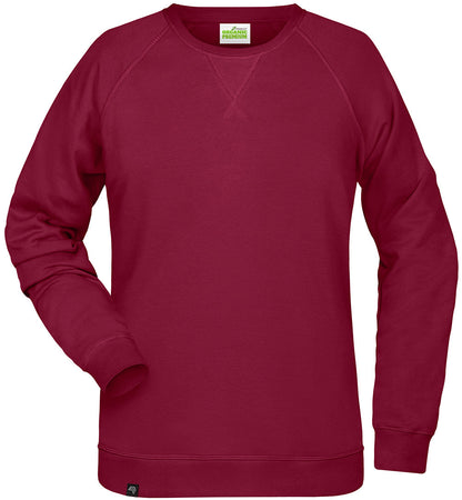 ― % ― JAN 8021/ ― Women's Bio-Baumwolle Sweatshirt - Wein Rot [M]