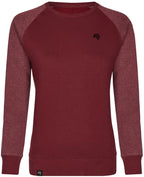MMT 0520 ― Women's Bi-Color Sweatshirt - Burgundy Red / Heather