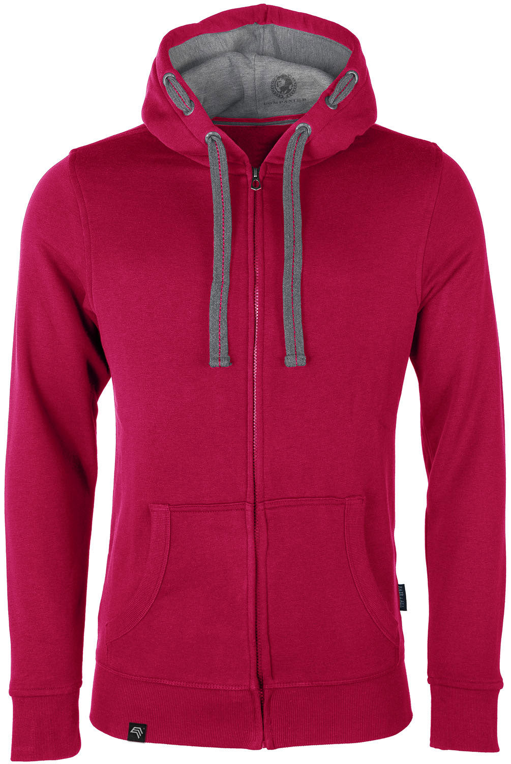 RMH 0701 ― Heavy Bi-color Hoodie Sweat Jacket - Raspberry Red